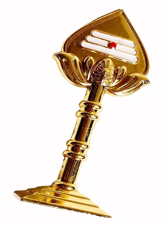 ARTISKRITI لوحة قيادة السيارة Vel Idol Metal Lord Muruga's Vel الذهبي تمثال عرض لديكور المنزل في غرفة بوجا، 10 سم - Image 3